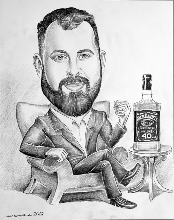 karykatura na 40 urodziny dla szwagra